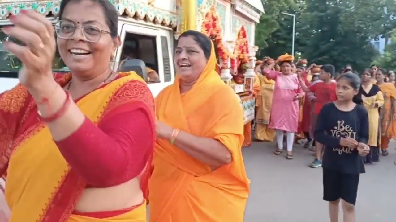 अखिल विश्व गायत्री परिवार हरिद्वार ज्योति कलश रथयात्रा 2024, सावित्री विहार, जिंदाल कॉलोनी, समाघोघा।