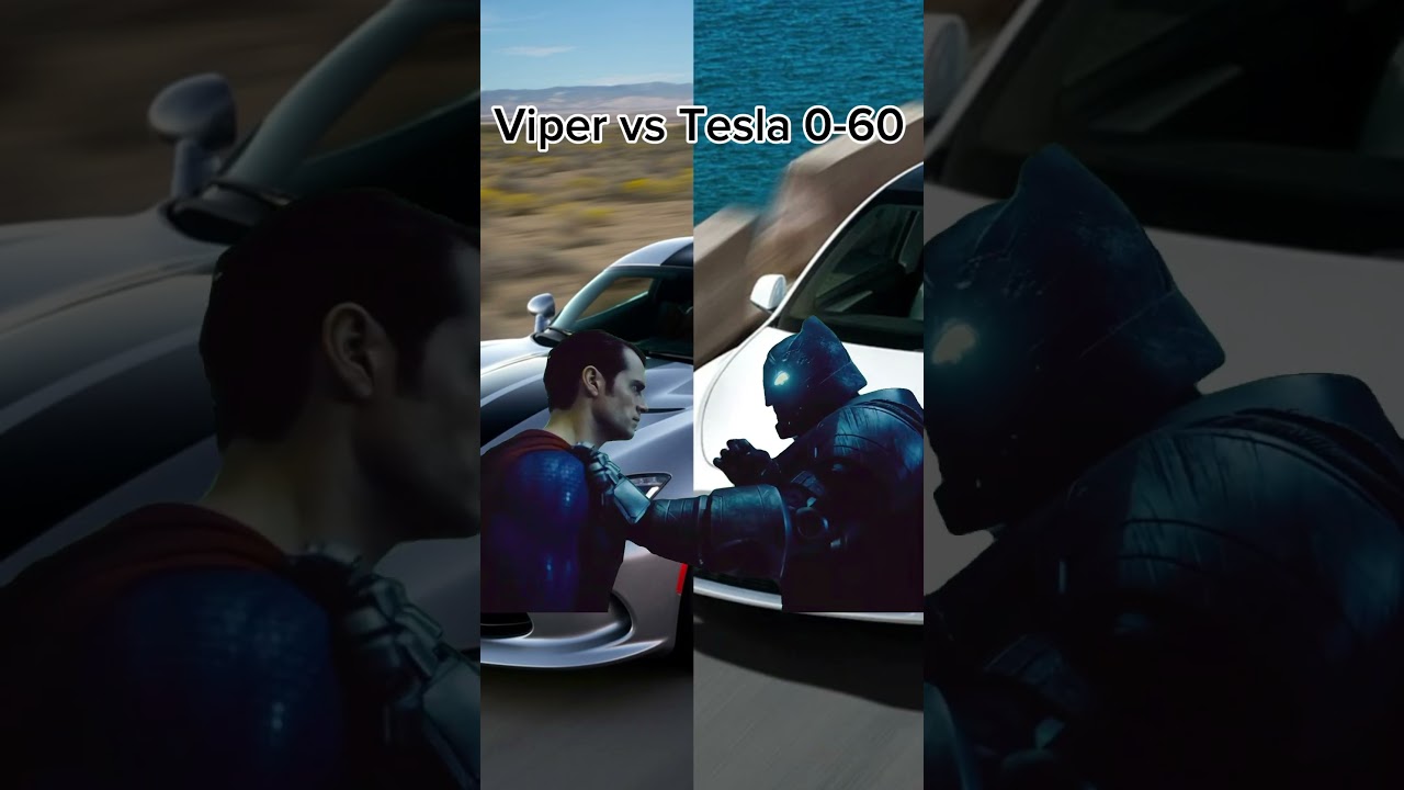 Viper Vs Tesla! #memes #batman #superman #shorts #carmemes #carguy