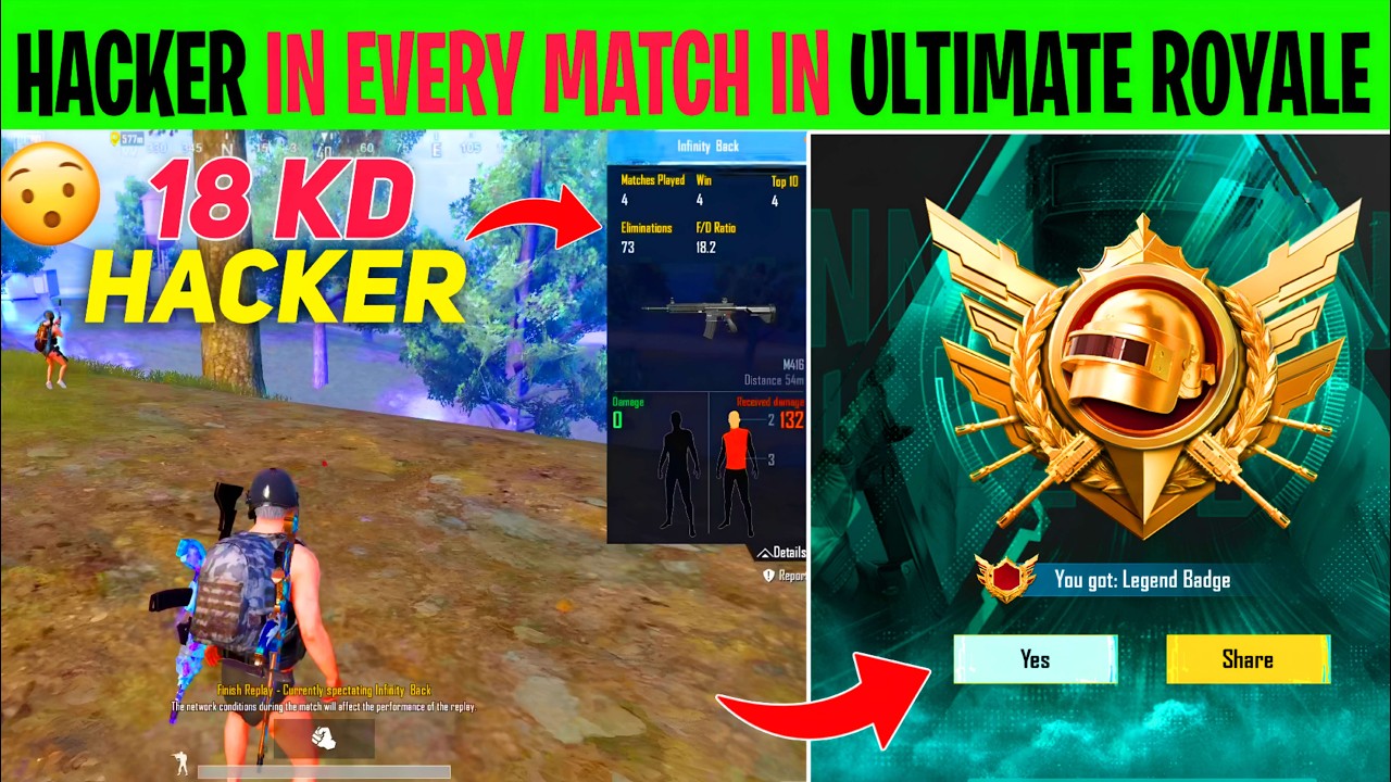 ULTIMATE ROYALE : 🇮🇳 DAY - 8 🤬 HACKER IN EVERY MATCH IN ULTIMATE ROYALE || ULTIMATE ROYALE RANK PUSH