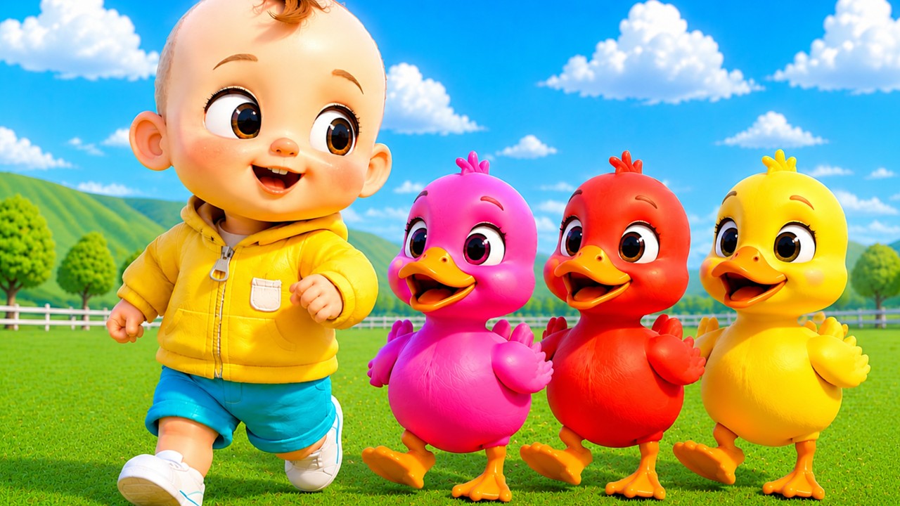 Five Little Ducks - Nursery Rhymes Nick songs + Fun Songs For Kids / Cartoon / Music For Kids Baby