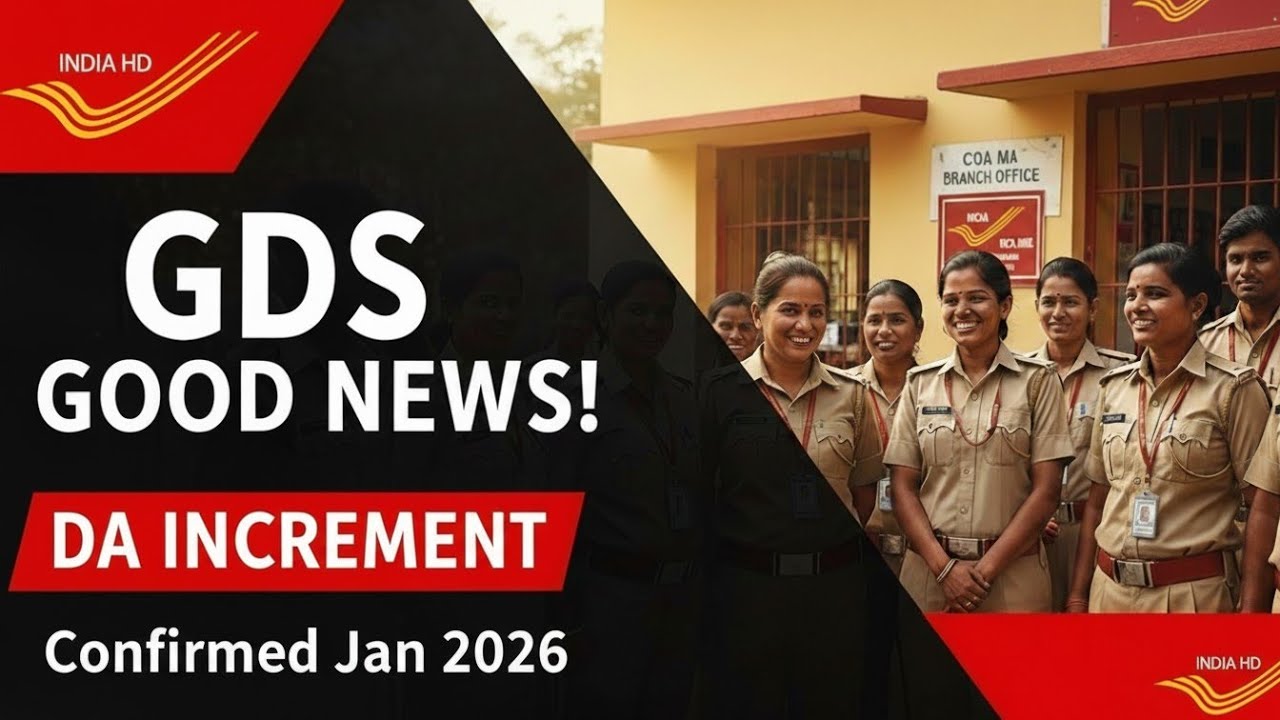 GDS को मिला 2 बड़ी खुशखबरी 🥰🎉 DA Increment January 2026 Confirmed ✅ GDS New Salary 😮 After DA 2026 🔥