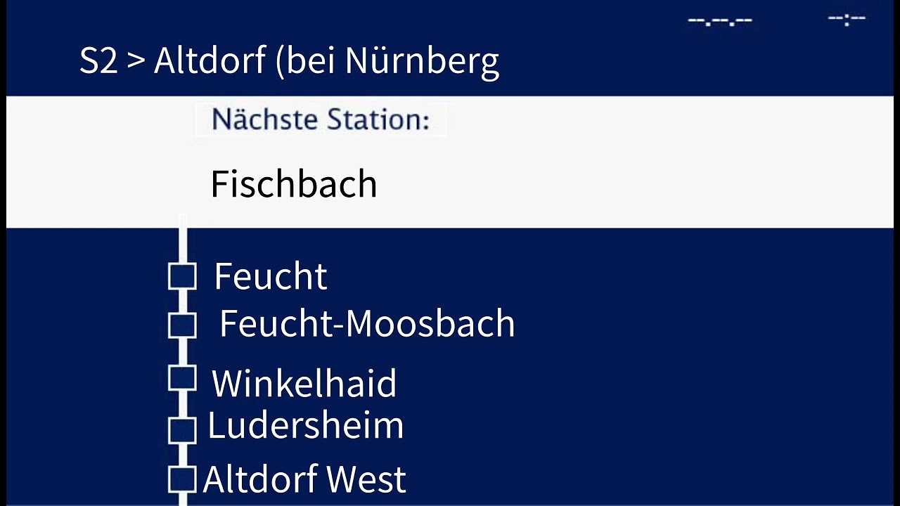 Ansage Bis Altdorf Bei Nürnberg Linie S2 S-Bahn Nürnberg