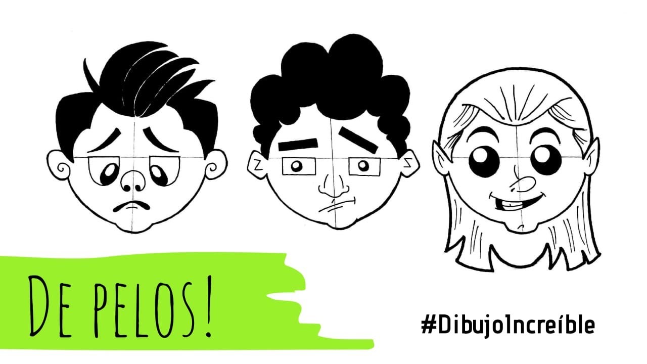 C&oacute;mo dibujar cabello paso a paso facilmente. De pelos | Dibujo Incre&iacute;ble