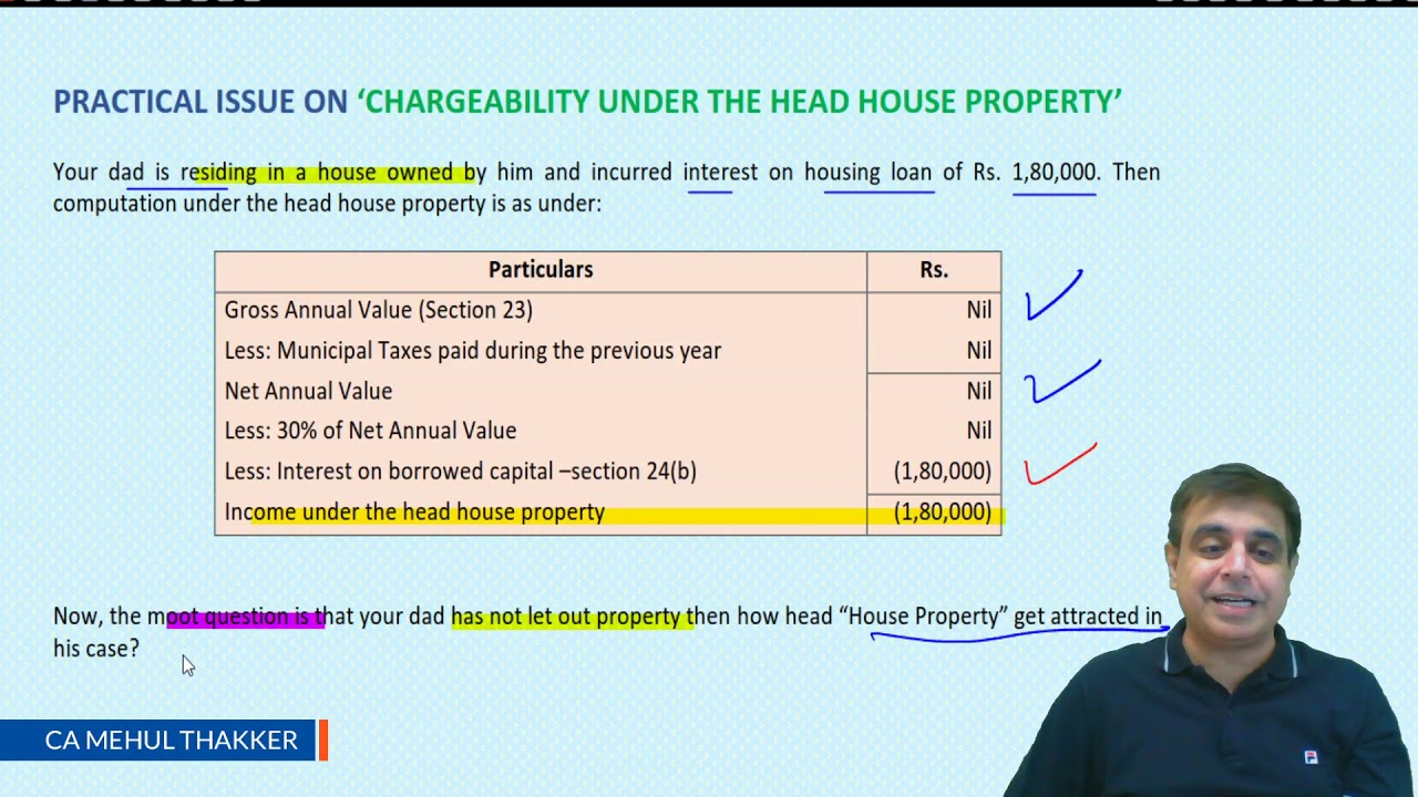 Taxability under House Property by CA Mehul Thakker