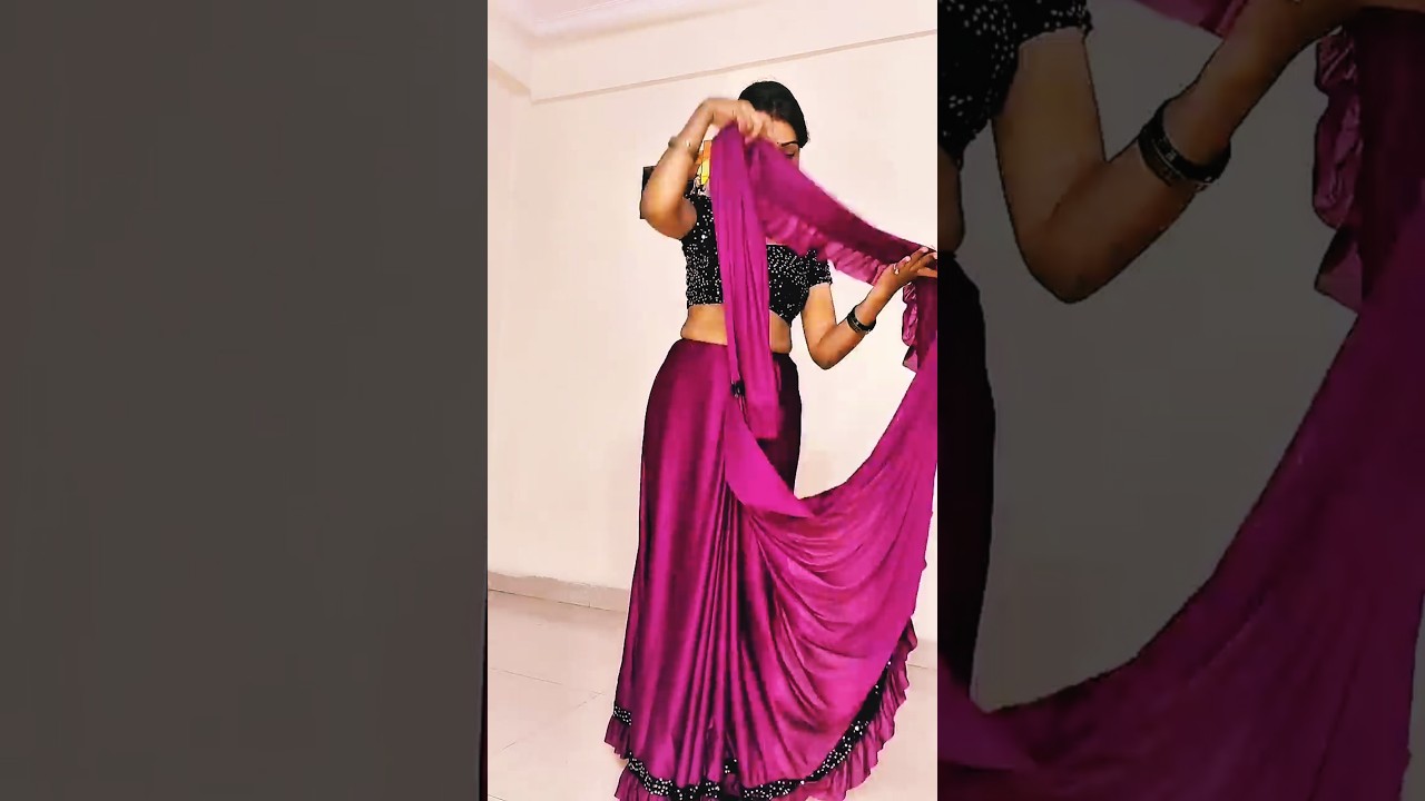 Flawless Lycra Saree Draping for a Stunning Look! ✨ #LycraSaree #SareeDrapingTutorial #ElegantSaree