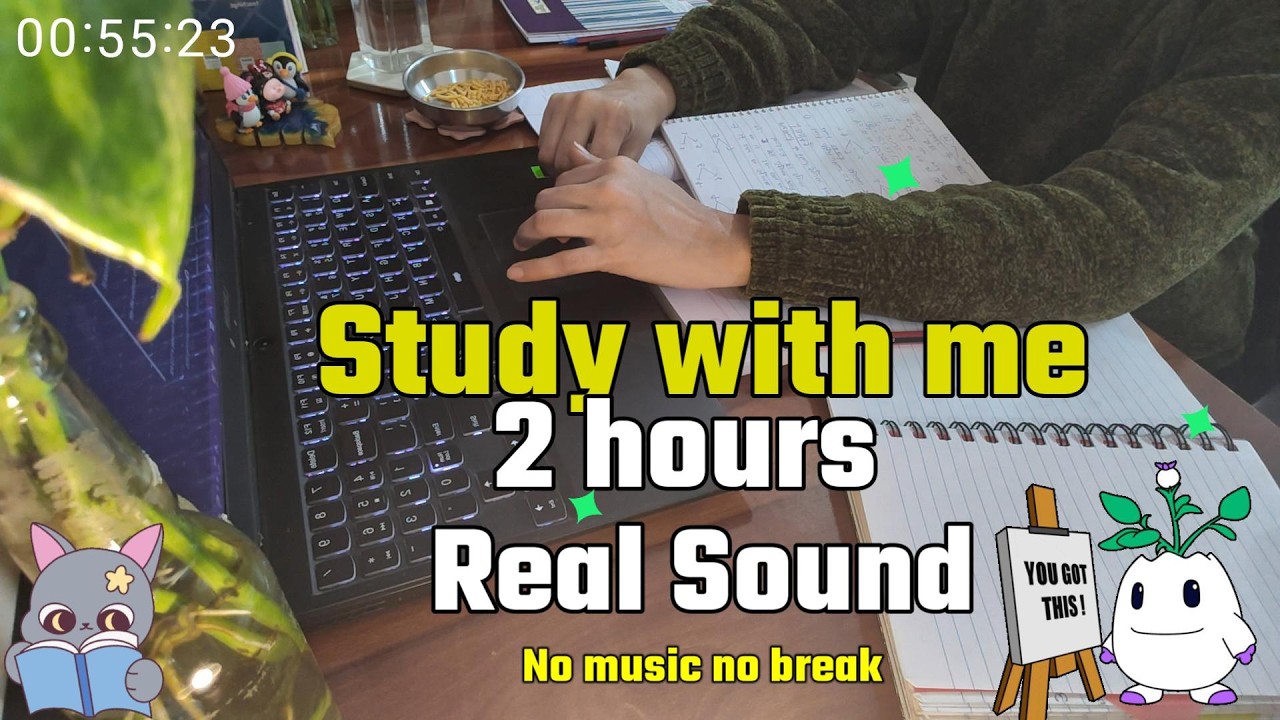 study with me 2 hours | no music no break real sound #study #studywithme #students #studymotivation