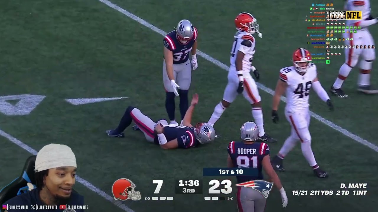 FlightReacts To Browns vs. New England Patriots Game Highlights | NFL 2025 Season Week 8!