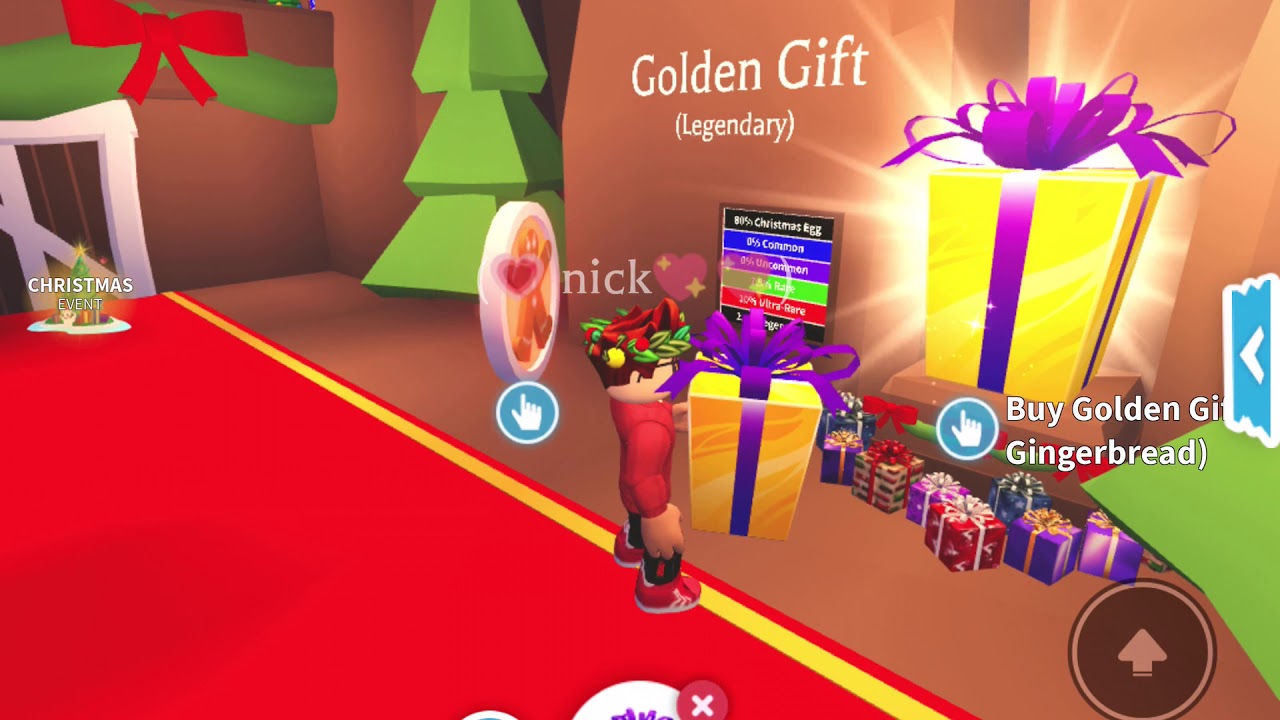 Me Opening my First Golden Gift, When it was The Adopt Me Christmas Update