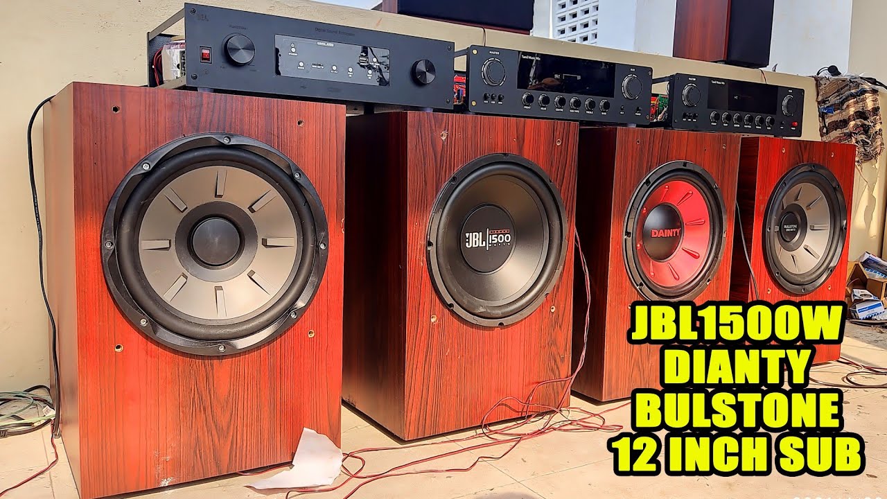 12 inch JBL-1500 /BULSTONE/ DIANTY-RED, Subwoofer fitting and testing, toroidal power Amplifier test