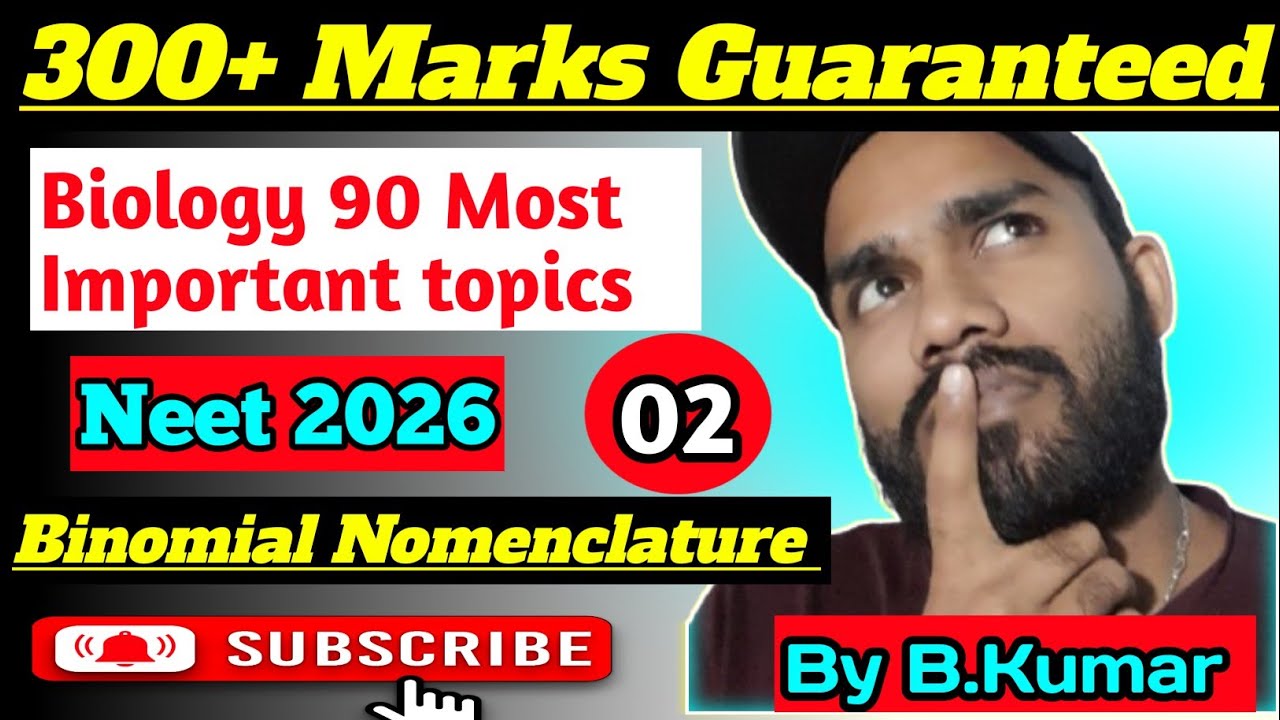 Topic-02 Binomial Nomenclature| Biology 90 Most Important topics|#neet2026#biology #neet(@ApnaNeet)