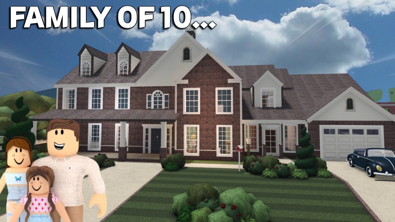 I BUILT A ROLEPLAY HOUSE FOR A FAMILY OF 10 In BLOXBURG