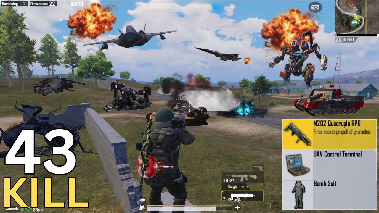 ☠️ Heavy Destruction With M202 + UAV Drone Destroy Tanks Hovercraft Robot 💥 | PUBG MOBILE PAYLOAD |