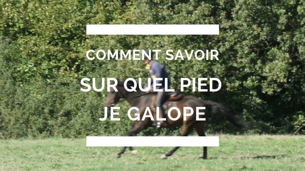 comment savoir sur quel pied je galope sans regarder