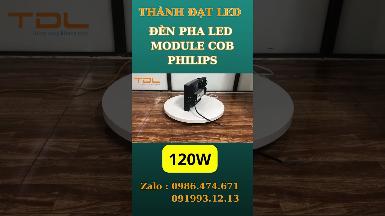 Đèn pha led 120w module COB | Đèn pha 120w Philips | Đèn pha led ngoài trời 120w 