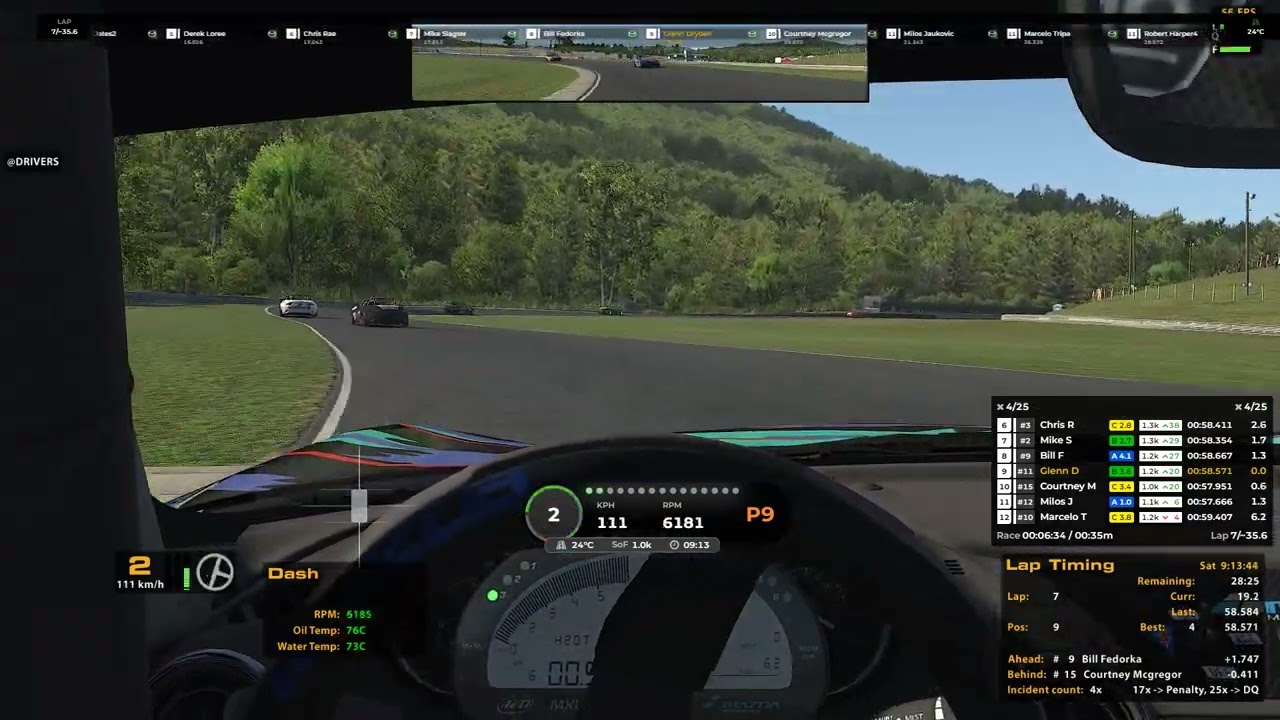 iRacing Advanced Mazda MX-5 Cup Series on Lime Rock Park - 2023 Season 1