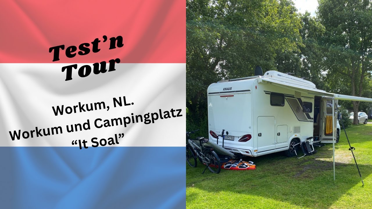 Campingtrip nach Workum (2), NL. Windsurfen, Radfahren, Relaxen. Campingplatz It Soal.