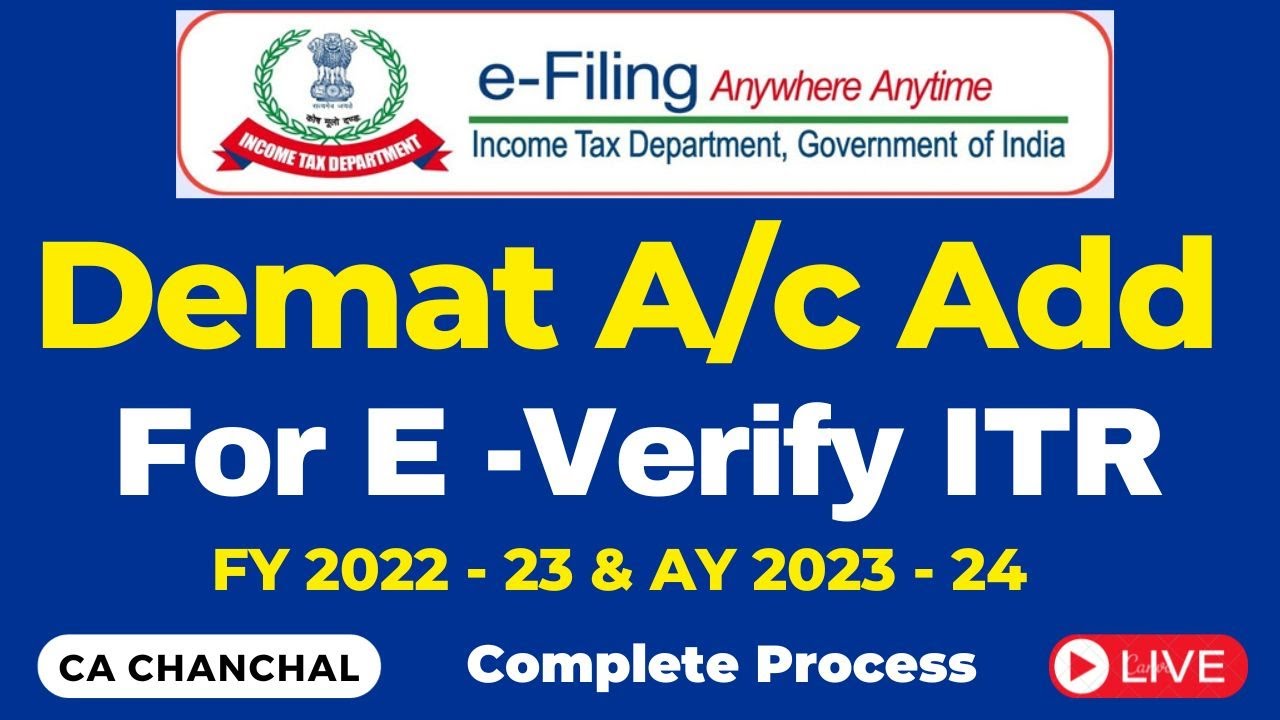 How to Add Demat Account No. in Income Tax Portal