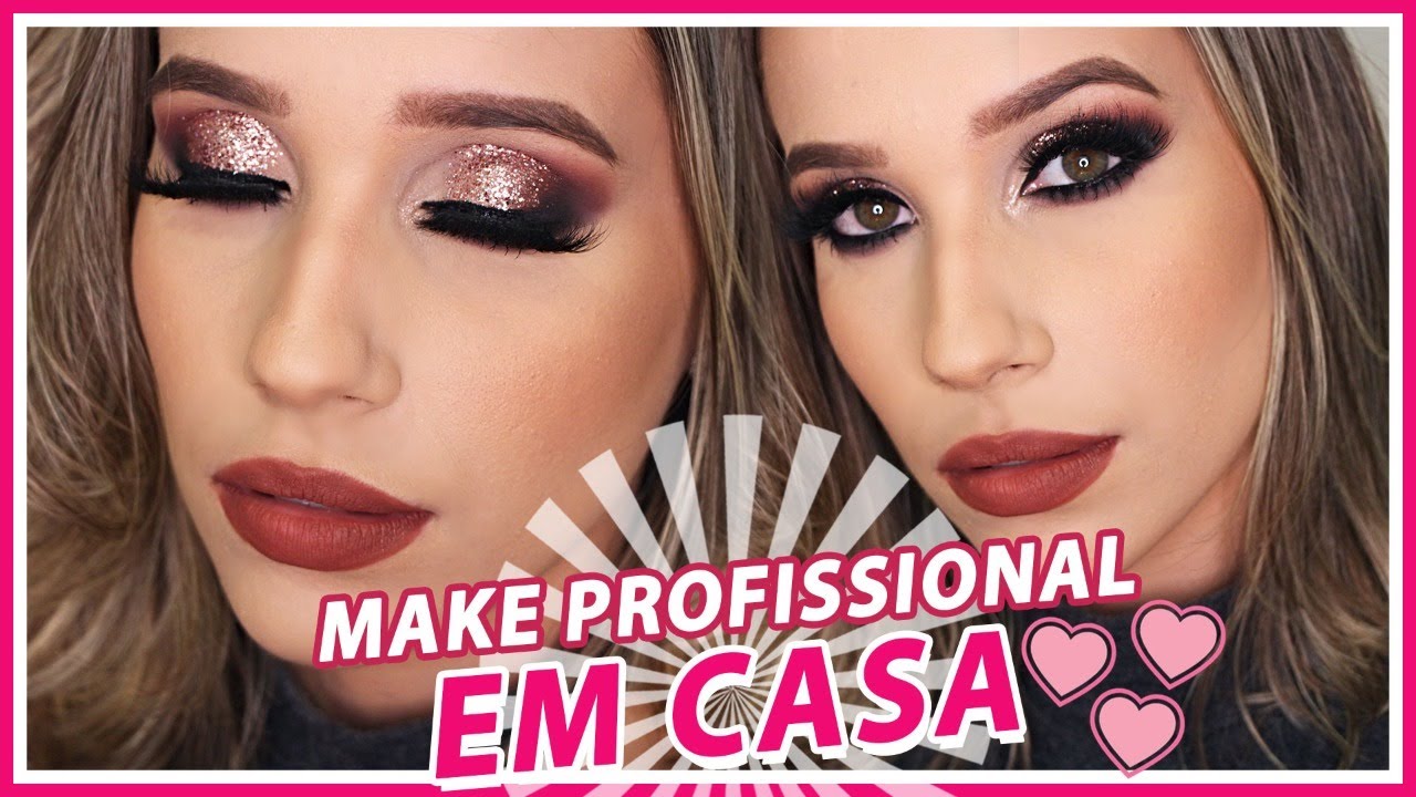 MAQUIAGEM COM EFEITO PROFISSIONAL EM CASA