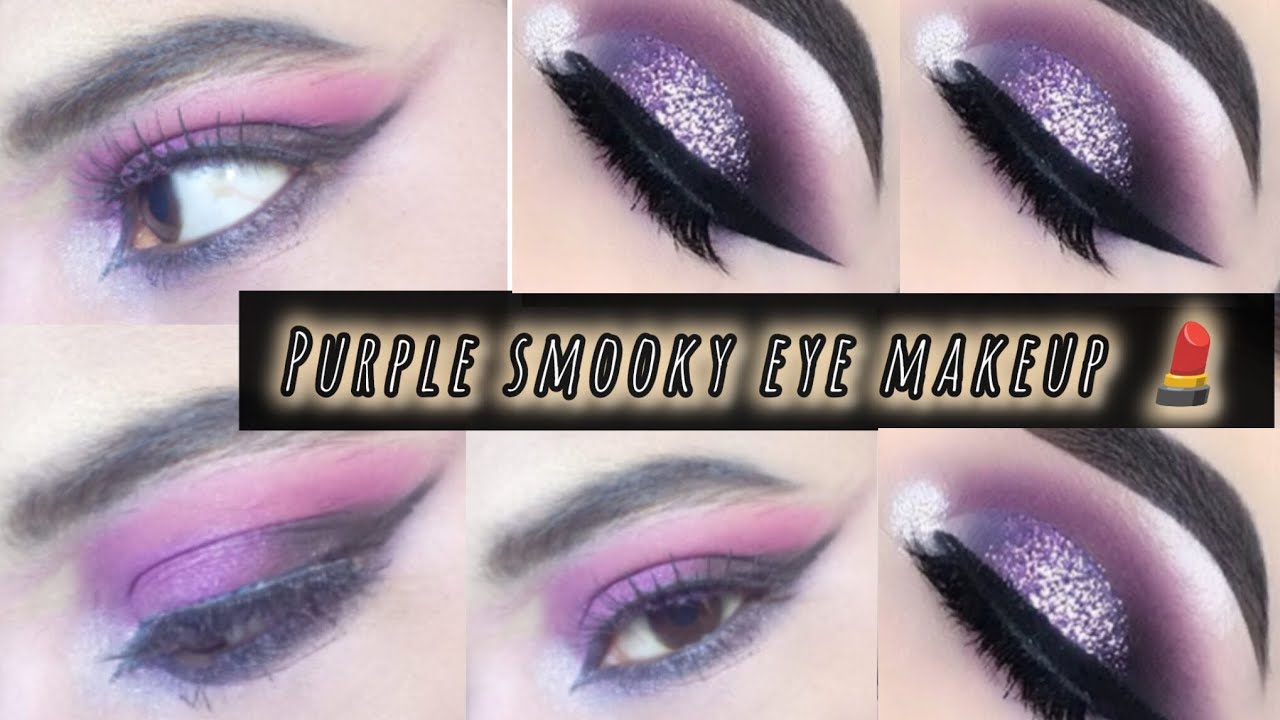 PURPLE SMOOKY EYE MAKEUP LOOK 🤗||detail video for beginners||#eyemakeup #youtubevideo 