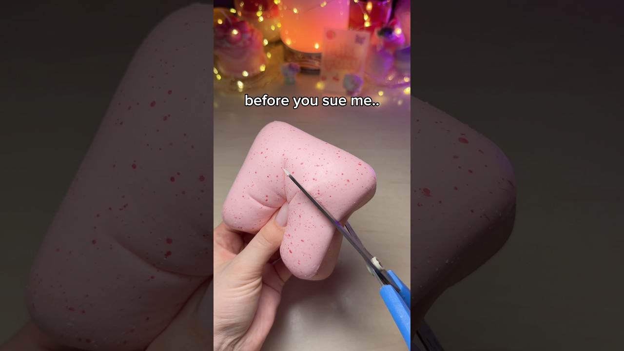 trying to make slime from a slow rise squishy..🍰