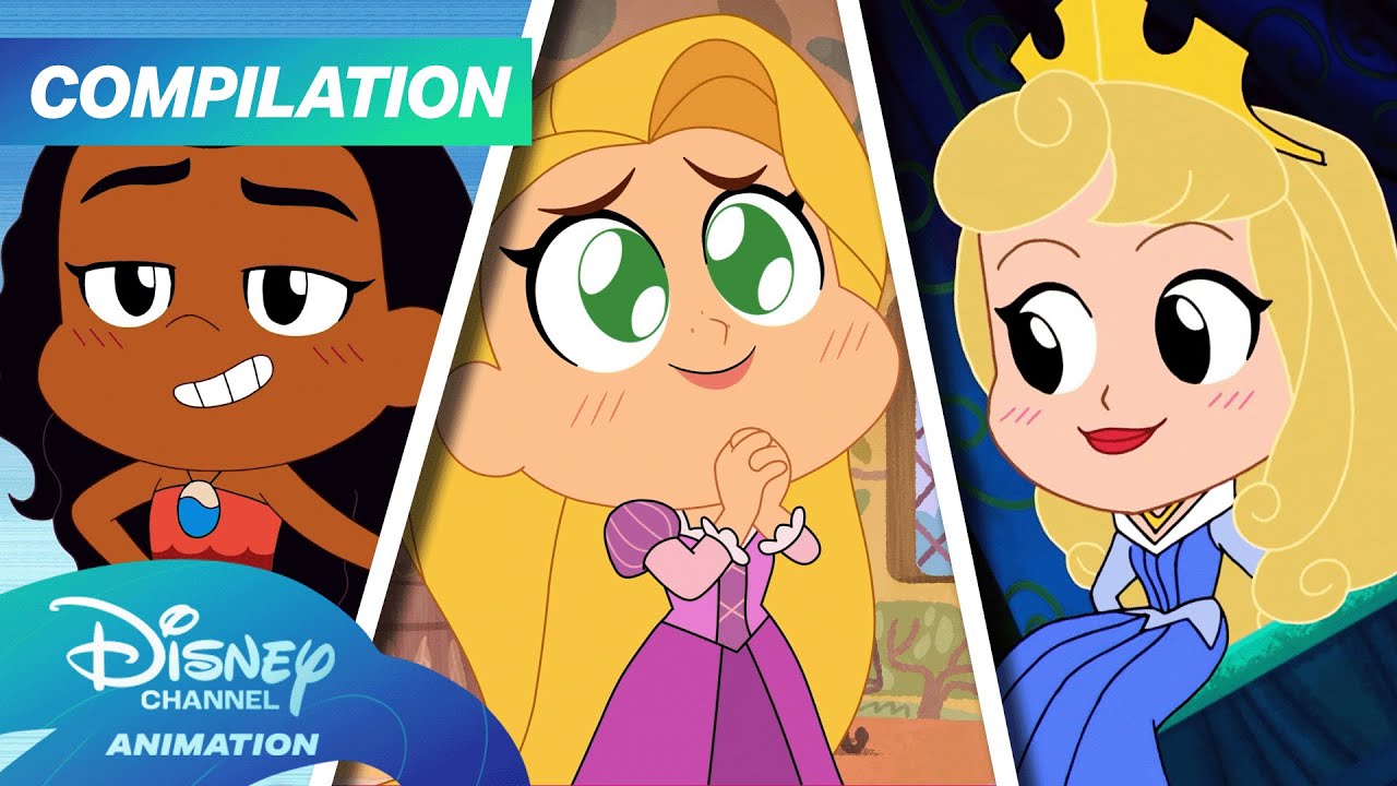 Every Disney Princess Chibi Tiny Tales! 👑✨ | Compilation | @disneychannelanimation
