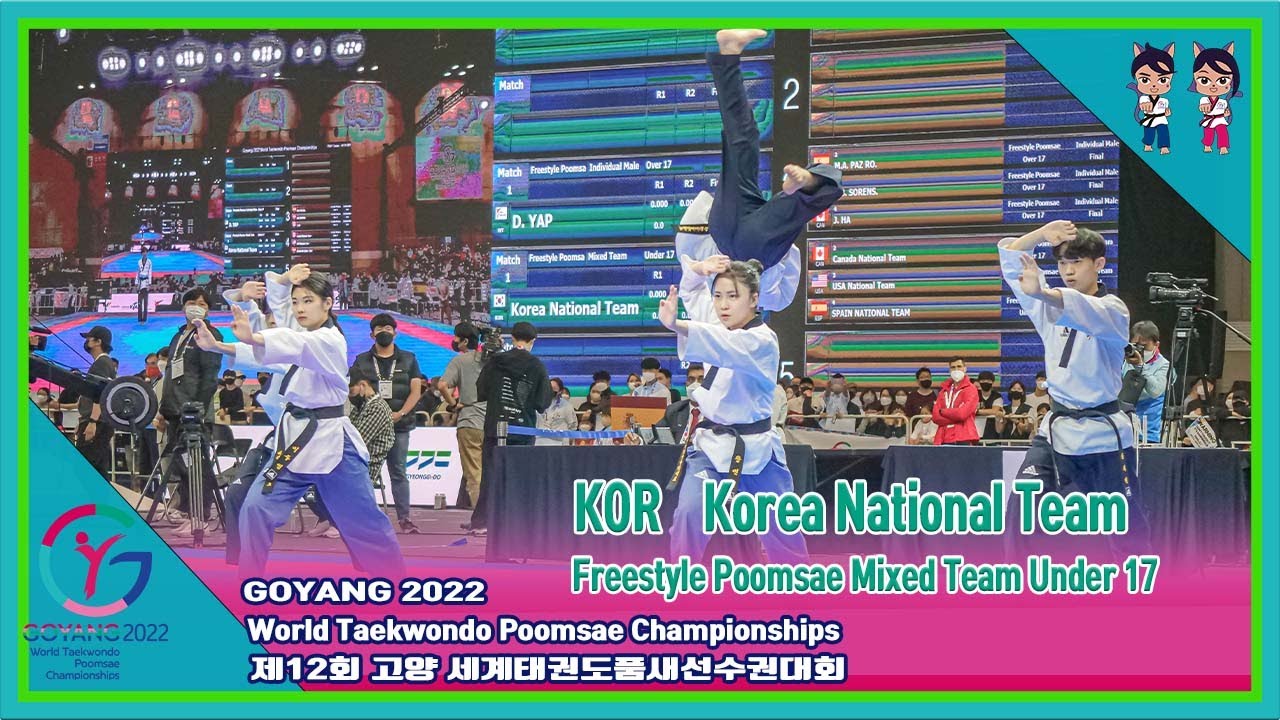 코리아~ 가즈아~~｜Freestyle Poomsae Mixed Team Under 17  KOR  Korea National Team1｜태권도｜Taekwondo｜품새｜세계태권도연맹