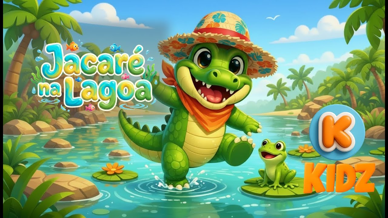 Jacaré Lá na Lagoa 🐊🎵 Música Infantil Divertida para Crianças