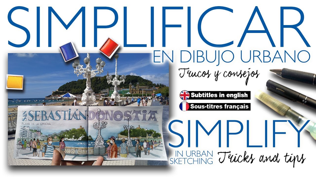 Simplificar en dibujo urbano, trucos, consejos. Simplifying in urbansketching, tricks & tips, how to