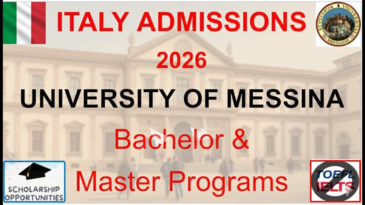 University of Messina Italy Admissions 2026, Bachelor, Master and Single Cycle Degree