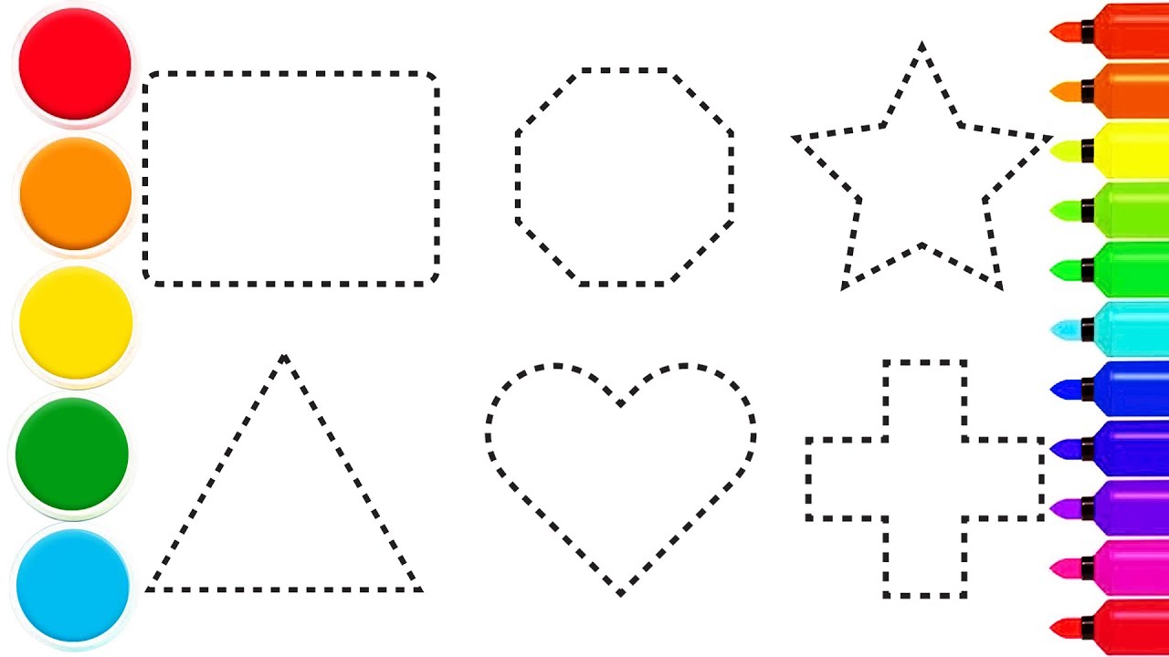 How to draw simple 2d geometric shapes | step by step