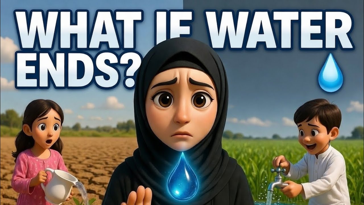 👉 The Day Water Disappeared… What Happened Next? 💧#SaveWater #MuslimKids