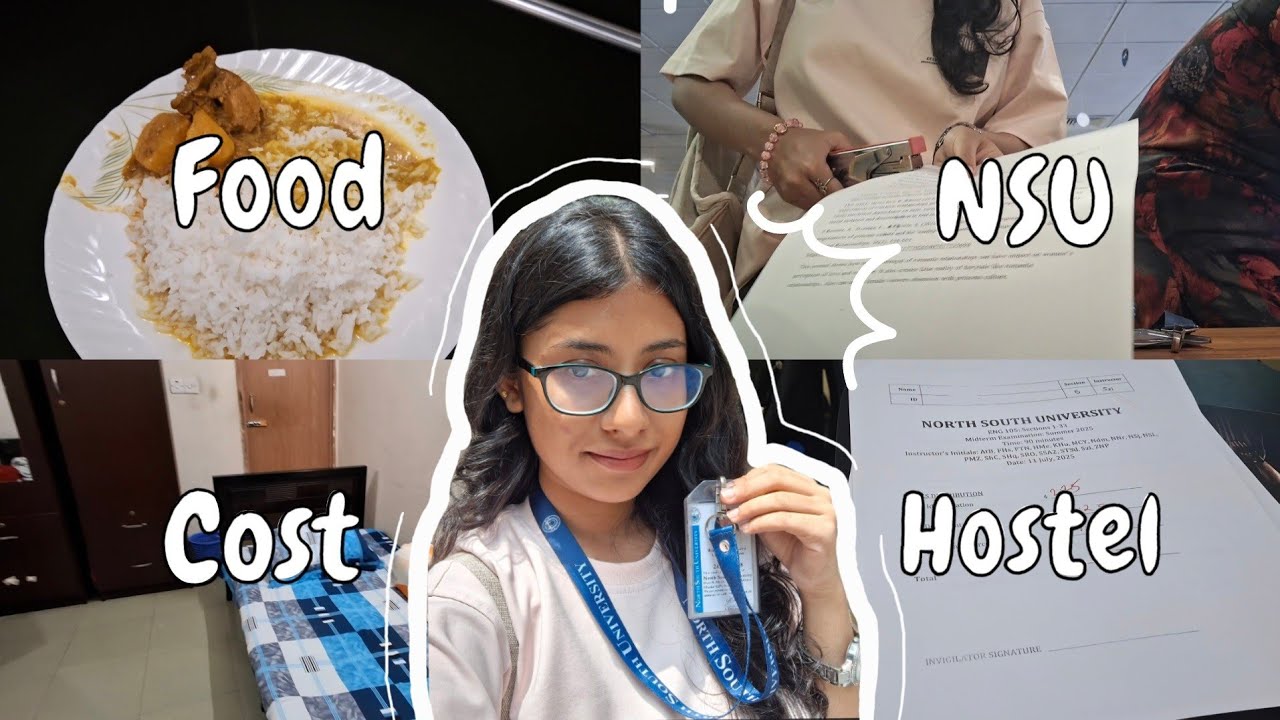 [ Mini-vlog ]A Day in My University & Hostel Life 🎓🏠♡|North South University#unilife #univlog