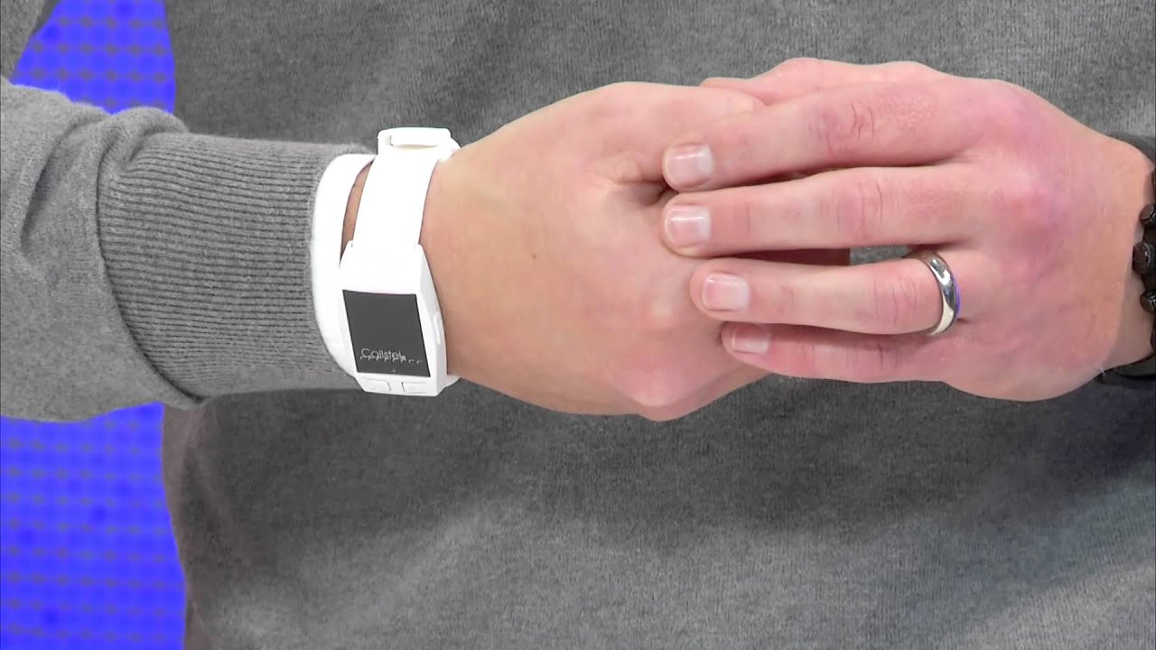 Callstel Bluetooth-Freisprech-Armband mit Lautsprecher, wei&szlig;