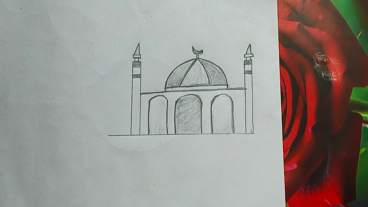 Learn to draw mosque easily🕌💖😱 |Drawing Easy |Pencil Art Masjid