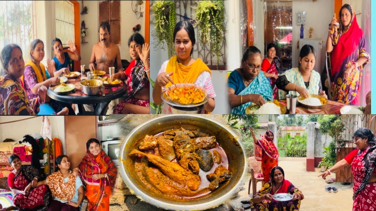 কই মাগুর চিতল বালির মধ্যে ভাপা রান্না খেয়ে ইতি আর মাওই মা কি বলল//