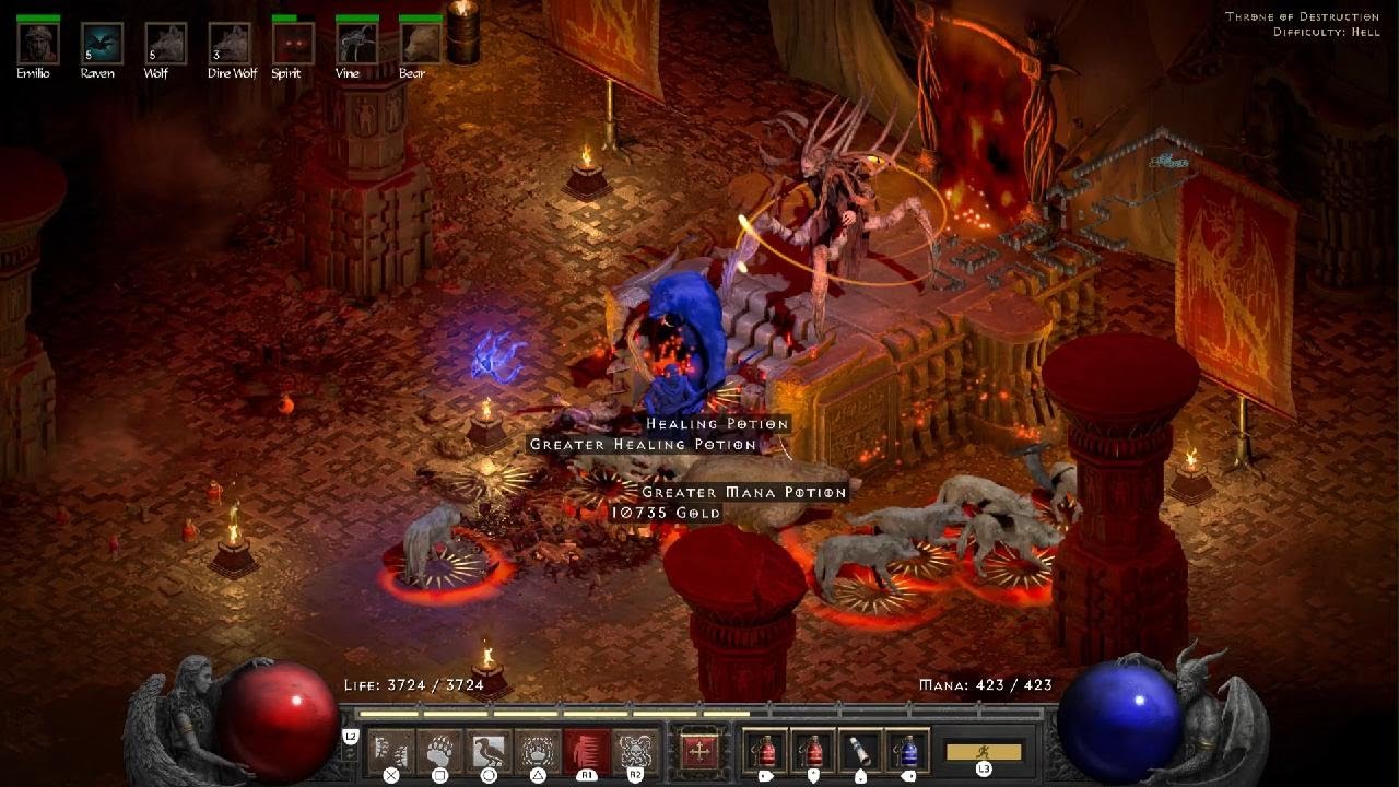 Diablo 2 Resurrected  Summon Druid AFK Baal waves