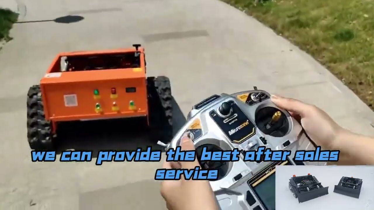 selvg&aring;ende kraftig bensinmotor elektrisk motordrevet fjerndrevet buskryss #remotecontrolmower #mower
