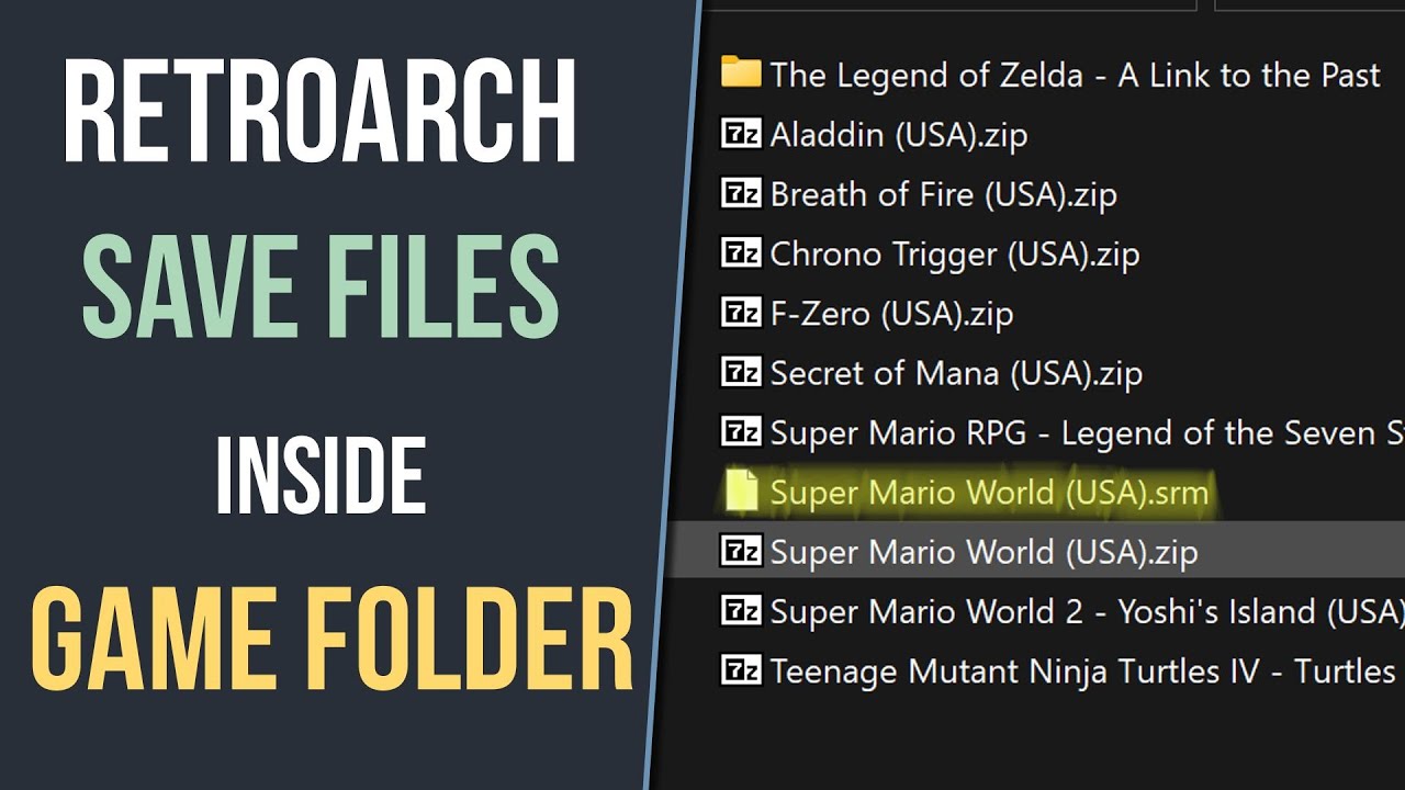 RetroArch Save Files Inside the Game/ROM Folder