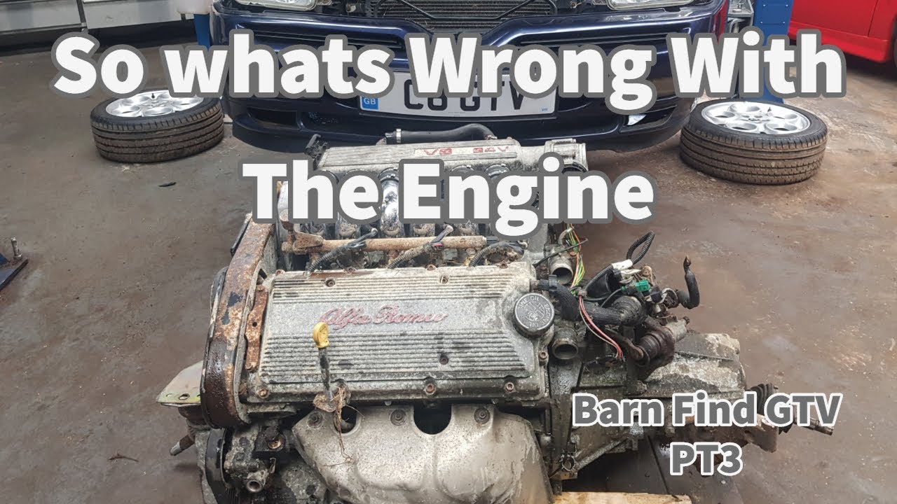 Alfa Romeo GTV V6 Restoration. Finally The Engine Is Out.