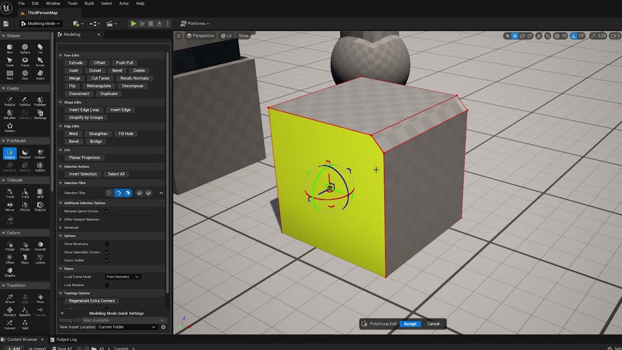 UE5.1 PolyEd Modeling Part 5 - Bevel