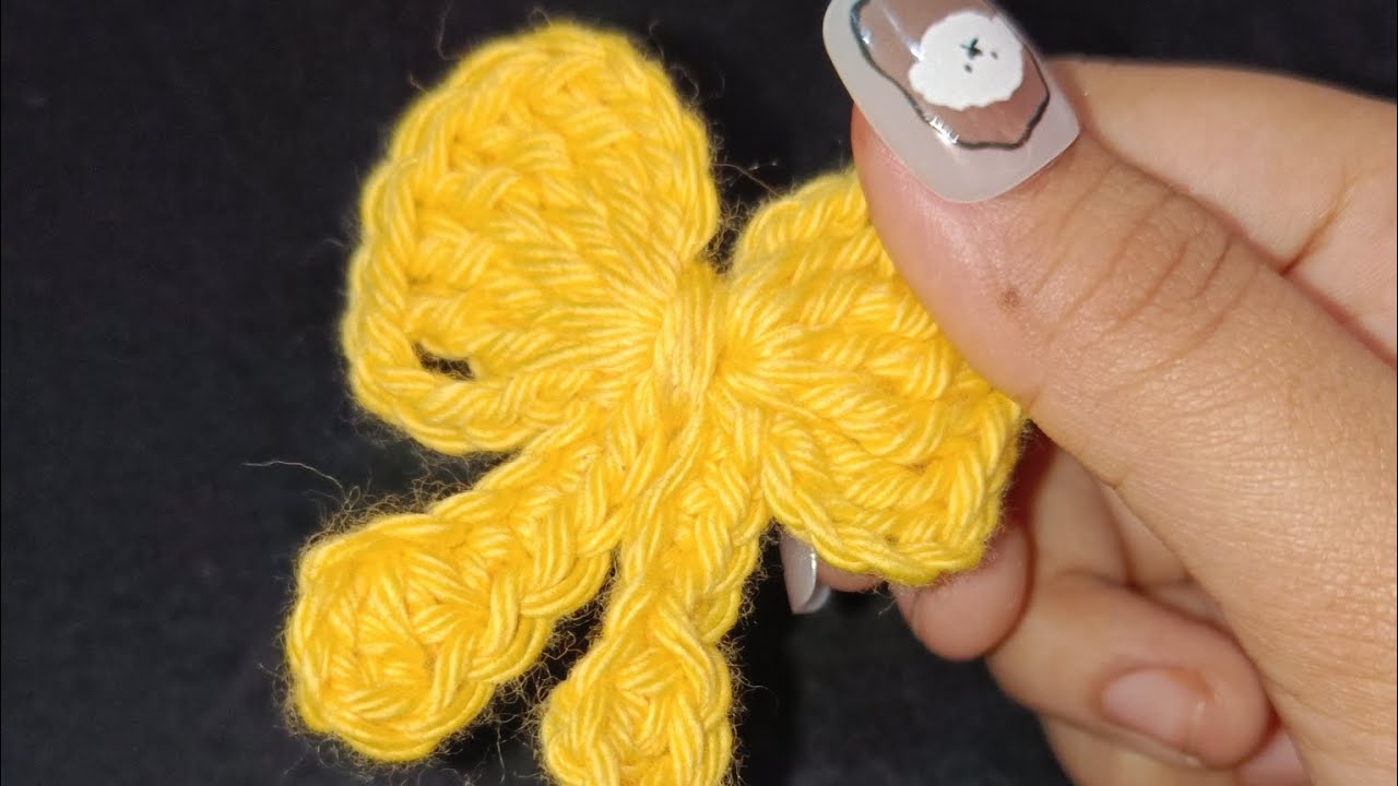 How to make crochet mini bow.