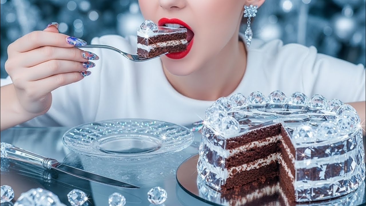 “Magical Crystal Christmas Cake ✨ Ultra-Luxury Fantasy Dessert!”