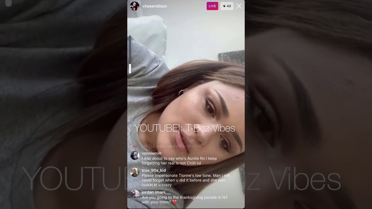 T-Boz Daughter Chase Instagram Live (2019)