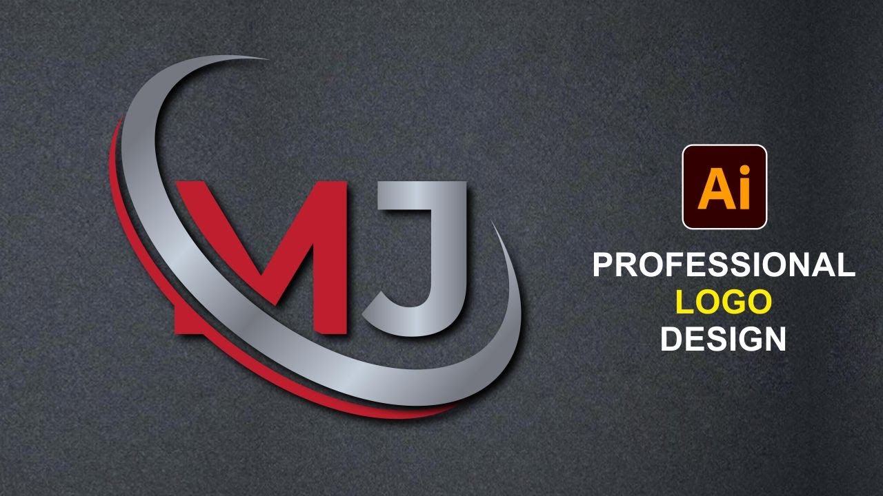 Adobe Illustrator Logo Design Tutorial | MJ Logo Design | Professional Logo कैसे बनाएं | #logo