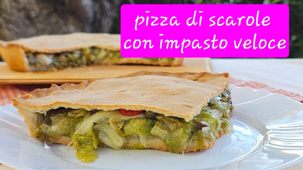 Pizza veloce con scarole a crudo, per chi ha poco tempo e non vuole rinunciare ai buoni sapori