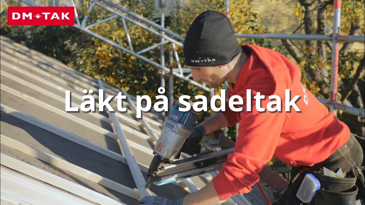 Takskolan. Trädetaljer del 2 - Läkt på sadeltak