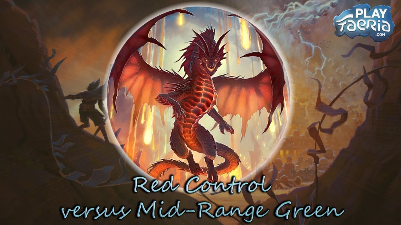 Faeria - God Rank Red Control versus Mid-range Green (Highlight)