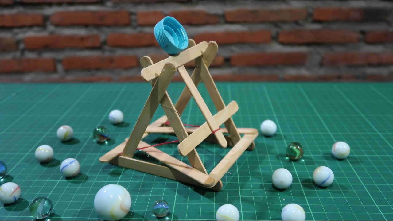 Easy making popsicle stick catapult