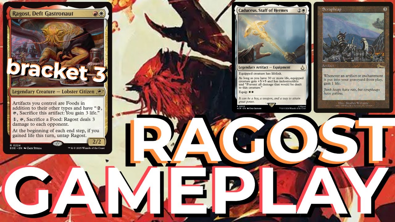 RAGOST, DEFT GASTRONAUT EDH Gameplay vs Golbez, Lightning, Ureni MTG Deck Commander Food Dragons EOE