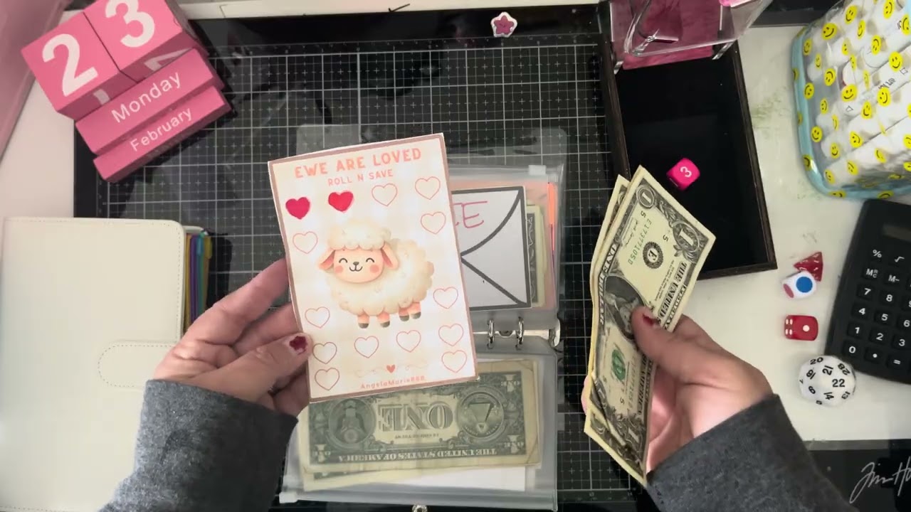 🌈 Colorful Dollar Monday 🌈/ 💵$1-2-3 💵/ 🩷 mini Monday 🩷 #savingschallenges #minimonday 